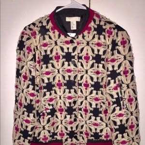 H&M Patterned Bomber Jacket